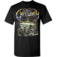 Obituary- The End Complete on a black shirt