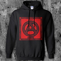 Oi Polloi- Fight Back on a black hooded sweatshirt