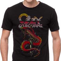 Ozzy Osbourne- Snake on a black shirt