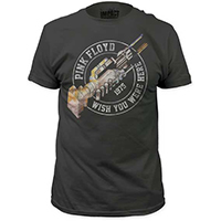 Pink Floyd- Wish You Were Here 1975 on a charcoal ringspun cotton shirt (Sale price!)