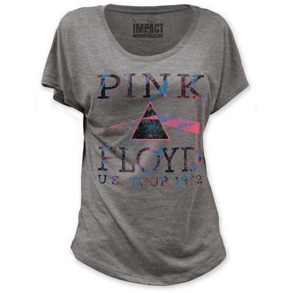 Pink Floyd- US Tour 1972 on a grey girls dolman shirt (Sale price!)