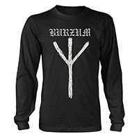 Burzum- Rune on front, Wizard on back on a black long sleeve shirt 