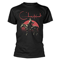 Clutch- Horserider on a black girls shirt
