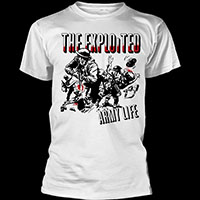 Exploited- Army Life on a white shirt