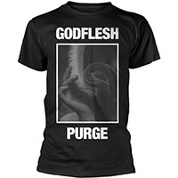 Godflesh- Purge on a black ringspun cotton shirt