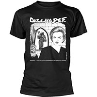 Discharge- Warning on front, Quote on back on a black shirt