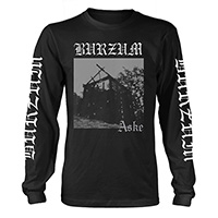 Burzum- Aske on front & back, Logo on sleeves on a black long sleeve shirt 
