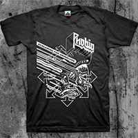 Phobia- Screaming For Grindcore on a black shirt