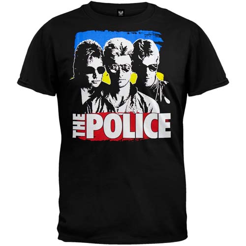 Police- Sunglasses Pic on a black shirt (Sale price!)