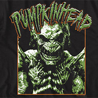 Pumpkinhead- Pic & Logo on a black ringspun cotton shirt