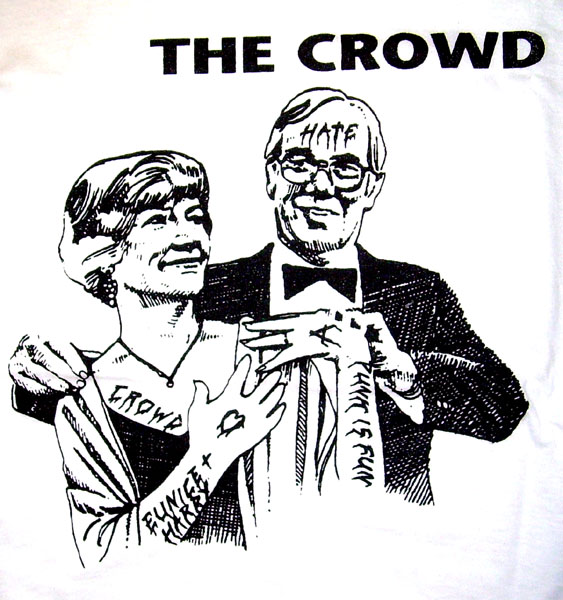Crowd- Eunice & Harry on a white YOUTH sized shirt
