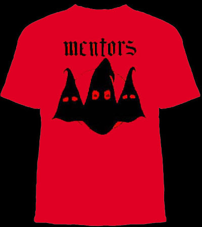 Mentors- Hoods on a red YOUTH sized shirt