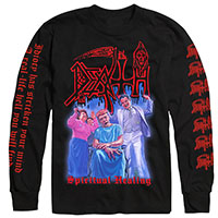 Death- Spiritual Healing on a black long sleeve shirt