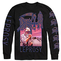 Death- Leprosy on a black long sleeve shirt