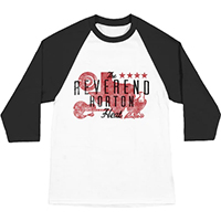 Reverend Horton Heat- Logo on a white/black 3/4 sleeve shirt (Sale price!)