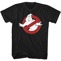 Ghostbusters- Symbol on a black ringspun cotton shirt