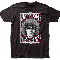 Syd Barrett- Shine On on a black ringspun cotton shirt (Pink Floyd) (Sale price!)