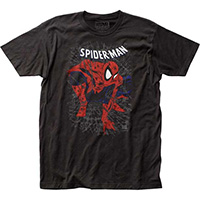Marvel Comics- Spiderman (Tangled Web) on a black ringspun cotton shirt