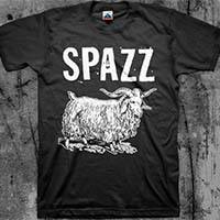 Spazz- Goat on a black shirt