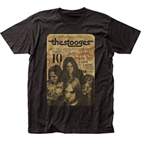 Stooges- Band & Concert Ticket on a black ringspun cotton shirt