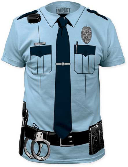 Cop Uniform (Subway Print) ringspun cotton shirt (Sale price!)