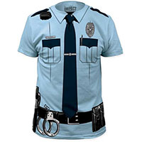 Cop Uniform (Subway Print) ringspun cotton shirt (Sale price!)