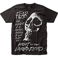 Night Of The Living Dead- Fear Subway Print on a black ringspun cotton shirt