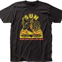Sun Records- Where Rock N Roll Was Born (Singing Rooster) on a black shirt (Sale price!)