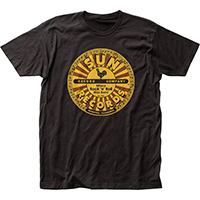 Sun Records- Where Rock N Roll Was Born (Full Circle Logo) on a black ringspun cotton shirt (Sale price!)