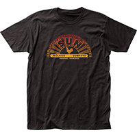 Sun Records- Gradient Half Circle Logo on a black ringspun cotton shirt (Sale price!)