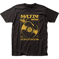 Sun Records- Turntable on a black ringspun cotton shirt