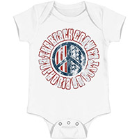 Black Crowes- Peace on a white onesie (Sale price!)