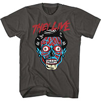 They Live- Face on a charcoal shirt