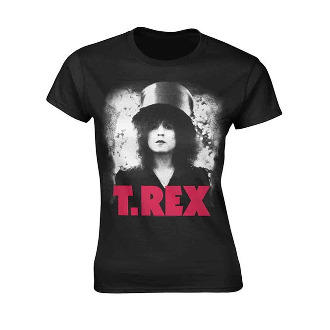 T Rex- Bolan Slider on a black girls shirt 