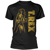 T Rex- Guitar on a black ringspun cotton shirt (Import)