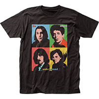 Velvet Underground- Pop Art Band Pics on a black ringspun cotton shirt (Sale price!)