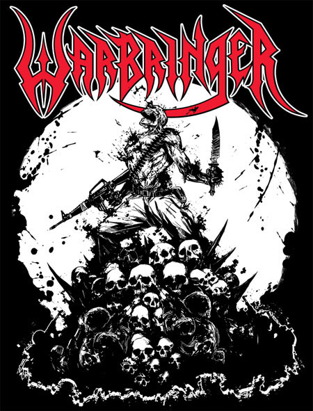 Warbringer- Pile Of Skulls on front, Endless Killing on back on a black shirt