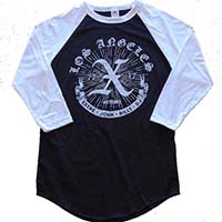 X- 40 Years on a black/white 3/4 sleeve shirt (Sale price!)