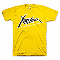 X Ray Spex- The Day The World Turned Day-Glo on a yellow shirt