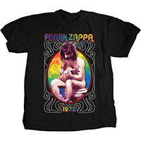 Frank Zappa- 1972 on a black shirt