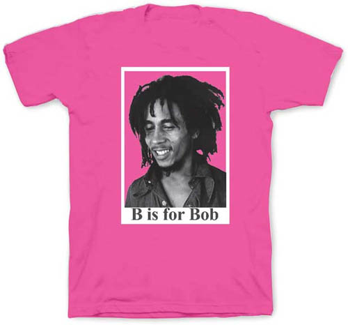 Bob Marley- B Is For Bob on a pink TODDLER shirt (Sale price!)