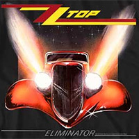 ZZ Top- Eliminator on a black ringspun cotton shirt