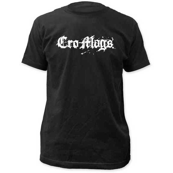 Cro Mags- Logo on a black ringspun cotton shirt