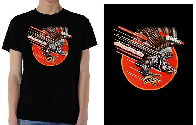 Judas Priest- Screaming For Vengeance on a black shirt