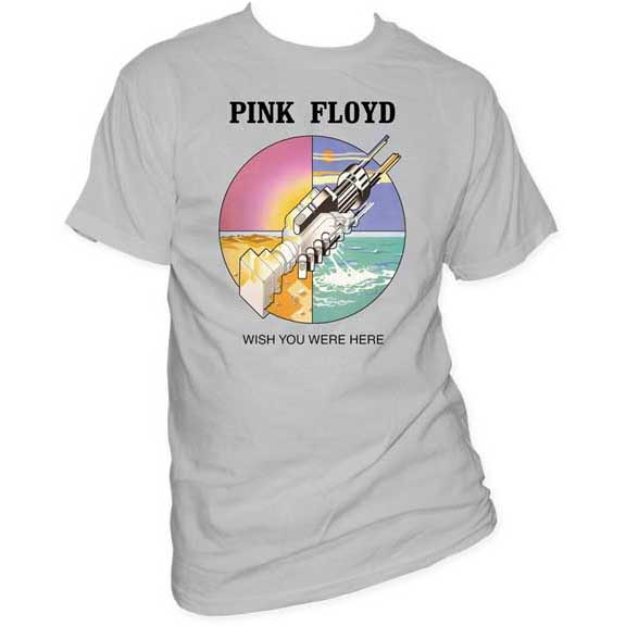 Pink Floyd- Wish You Were Here on a silver ringspun cotton shirt (Sale price!)