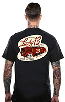 Speed Devil on a black shirt by Lucky 13 Clothing