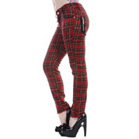 red plaid punk pants mens