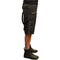 Bondage Shorts w Straps by Tripp NYC -  Black Pinstripe - SALE sz 30 only