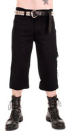 3/4 Zip Bondage Pants (Long Short) by Tiger Of London- BLACK - SALE sz 30 only
