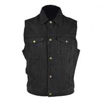 Denim Vest by Unik- BLACK 